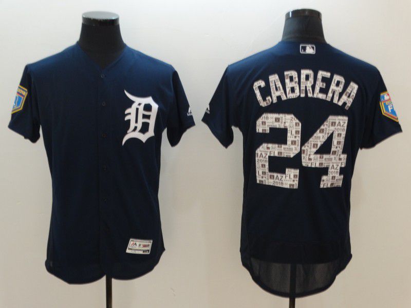 Men Detroit Tigers 24 Cabrera Blue Elite Spring Edition MLB Jerseys